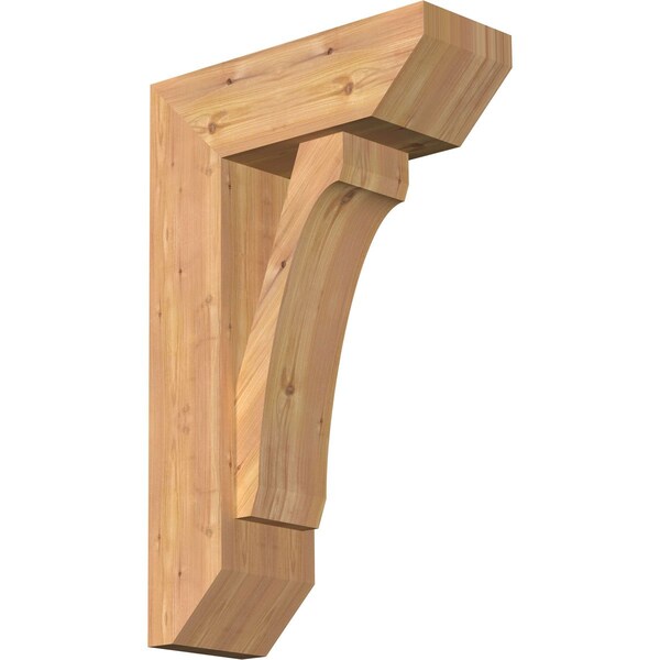 Ekena Millwork Legacy Slat Smooth Bracket w/ Offset Brace, Western Red Cedar, 7 1/2"W x 20"D x 32"H BKT0806X20X32LEC06SWR - main